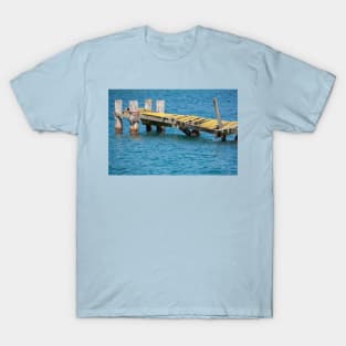 Moss covered jetty. T-Shirt